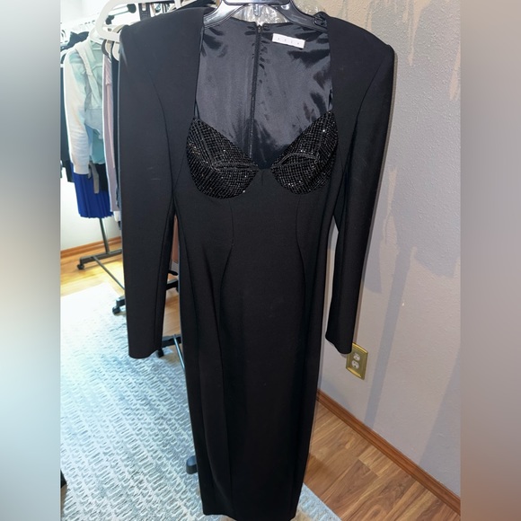 AREA Crystal Embellished Maxi Dress - Picture 3 of 8